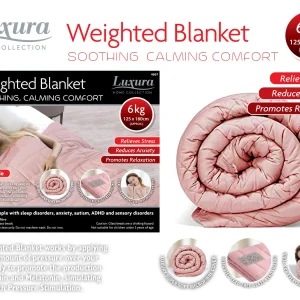 Weighted Blanket Sensory Sleep Therapy Anxiety Reduce Kids/Adults Improved Sleep