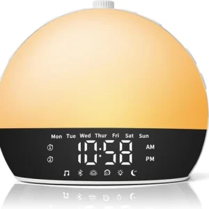 Sunrise Alarm Clock White Noise 25 Soothing Sounds Gradual Wake 3 Alarms Sound