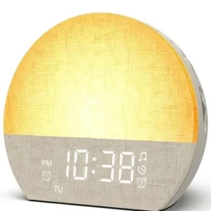 Wake Up Light Sunrise Alarm Clock, Alarm Clocks Bedside with Dual Alarms
