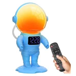 Astronaut Sunrise Alarm Clock for , White Noise Sound Machine with 30 Soothin...