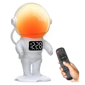 Astronaut Sunrise Alarm Clock for , White Noise Sound Machine with 30 Soothin...