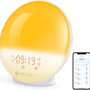 ecozy Sunrise Alarm Clock, White Noise Machine, Sunrise/Sunset Simulation Alexa