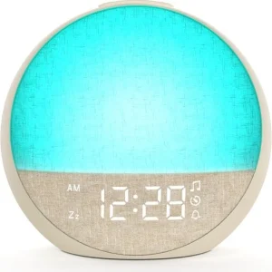 APUZOM Sunrise Alarm Clock with White Noise Machine for Bedrooms, Natural Wake-U
