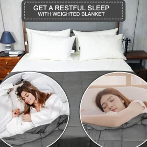 Grey Weighted Blanket 9kg Anti Anxiety Stress Relief Sleep Aid Kids/adults